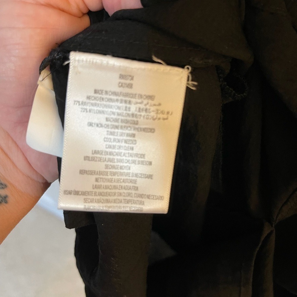 BCBGMaxAzria Dress Reagan Sleeveless Black Drawstring Waist Pockets Size SM - Picture 5 of 5